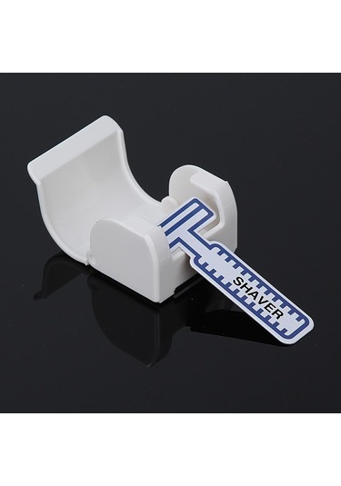 Beyaz Viskon Manuel Tıraş Makinesi Askılı Depolama Rafı Kılıfla Beyaz