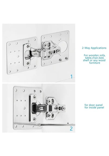 Paslanmaz Çelik Menteşe Onarım Plakası Hırdavat Ürün