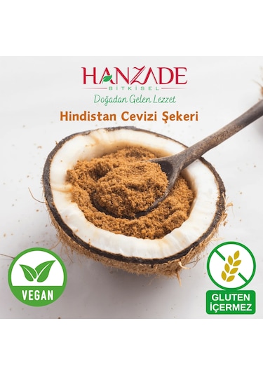 Hanzade Bitkisel Hindistan Cevizi Şekeri 250 G