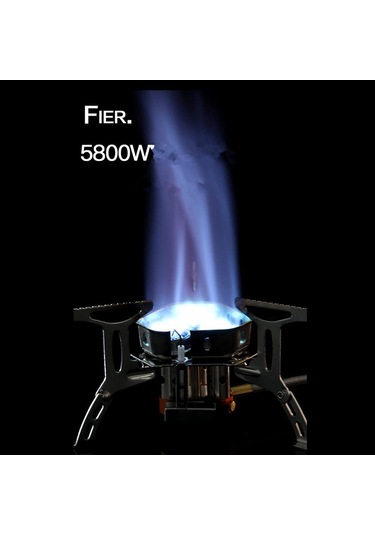 Hombey Taşınabilir Çift Katlı Çelik 3 Ateşli Fırın - Rüzgar Engeli, Hızlı Isıtma, 30kg Yük Kapasitesi, Piknik/outdoor Mutfak Gümüş