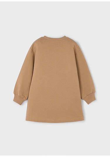 Mayoral Kahve Kız Çocuk İşlemeli Elbise 4929 Kahverengi
