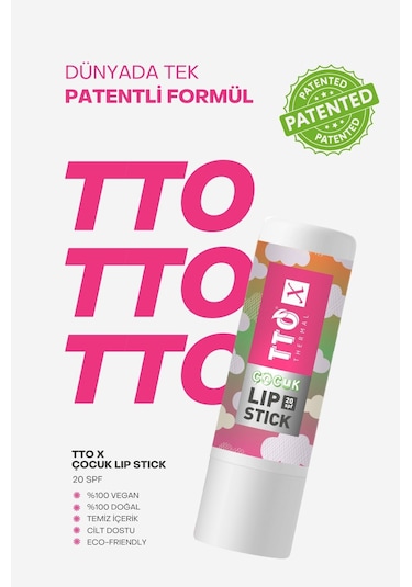 Tto X Çocuklara Özel 20 Spf Korumalı Lipstick