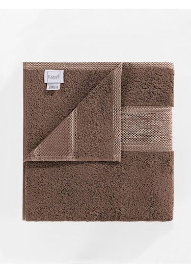 %100 Cotton Saç Havlusu Maura 50x90 Cm Kahve