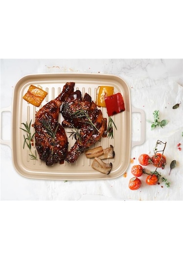 Neoflam Fika Dikdörtgen Alüminyum Grill Tava 28 CM
