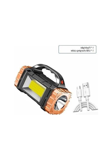 Novahub Yüksek Güçlü Şarj Edilebilir Led El Feneri Yan Işık Gold Altın Model Jy2289 Altın