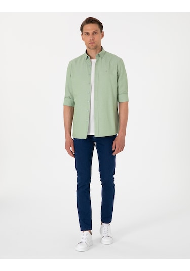 Pierre Cardin Erkek Çağla Gömlek Desenli 50306996-vr016 Çağla