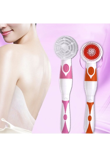 Ranyeek Elektrikli Duş Fırçası - Uzun Kollü 2 Hızlı 360 Döner Ipx6 Su Geçirmez Vücut Masaj Ve Temizleme Aleti Gri Çok Renkli