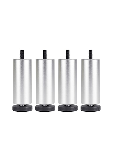 Suntek Magideal 4 Adet Alüminyum Alaşımlı Mobilya Gümüş-15cm