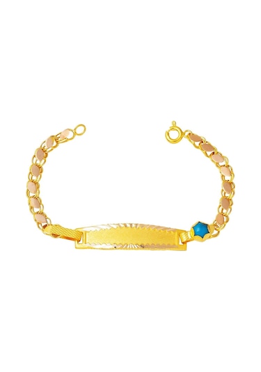 Bilezikci Hediyelik İsim Yazılabilen Çocuk Künyesi BLKNS8K22128 Sarı Altın