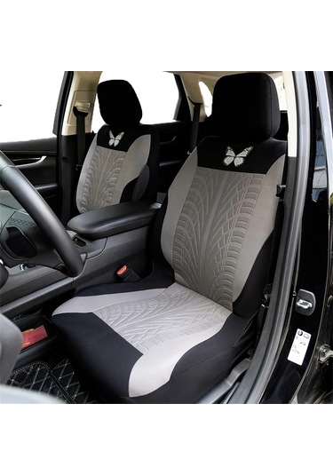 Araba Koltuğu Kılıfı Tam Set, Evrensel Desen Nakış Oto Koltuk Kılıfı Seti Blue 2 Seat As Picture