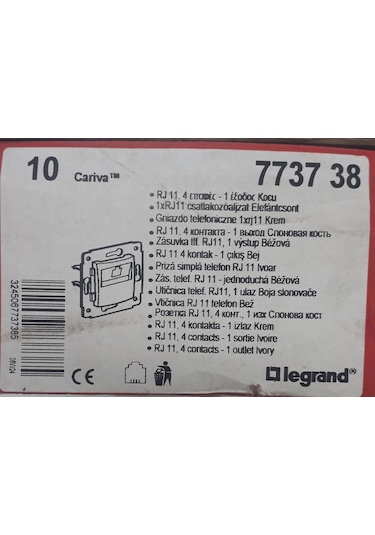 Legrand Cariva 773738 Krem Numeris / Telefon Priz - Mekanizma