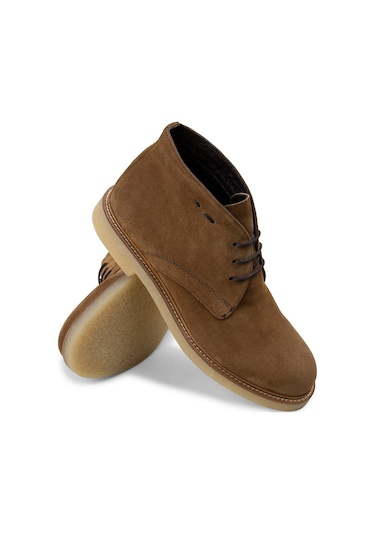 Deery Hakiki Süet Taba Rengi Erkek Bot Taba