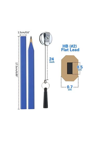 Suntek Marangoz Seti İnşaat Taslaklığı Için Dıy Düz 20-adet-mavi-kalem