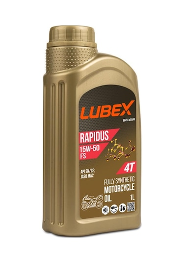 Lubex Rapidus Fs 15W-50 1 L 4 Zamanlı Motosiklet Yağı