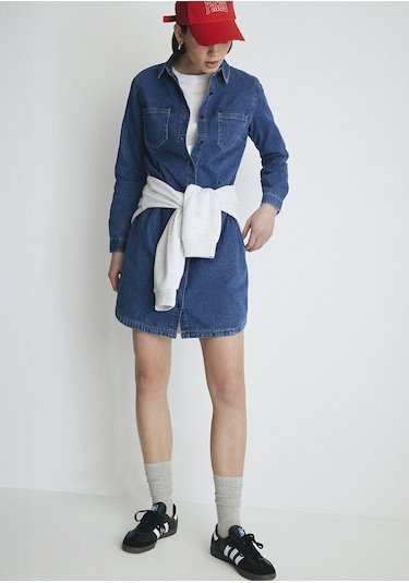 Mavi - Lacivert Elbise 130656-86430 Lacivert