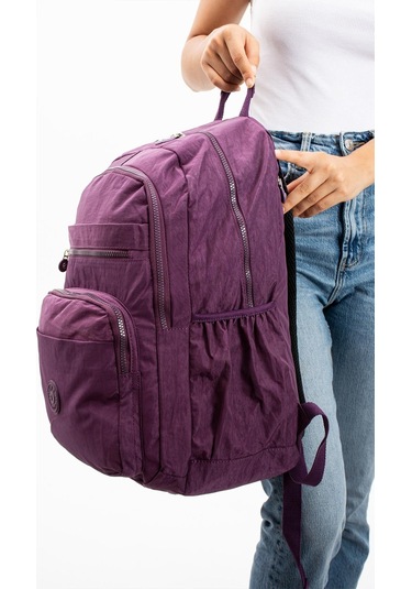 Ultra Hafif Çok Cepli Su Geçirmez Sırt Çantası Unisex Mor Model: 571-1b - Mor