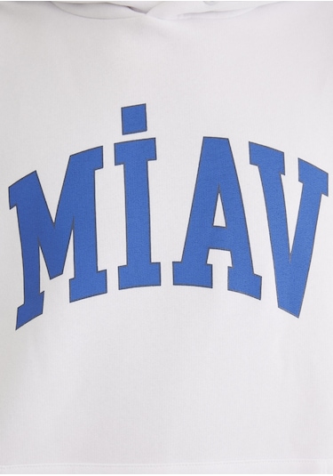 Mavi - Miav Baskılı Kapüşonlu Sweatshirt 0s10122-620 Beyaz