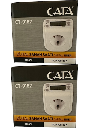 Cata Ct-9182 3680w 16 Amper Dijital Zaman Saati 2 Adet