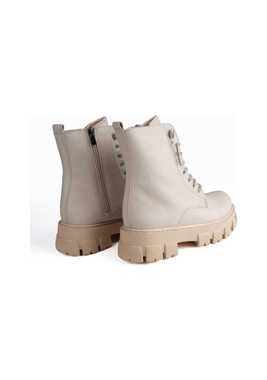 Glint Bej Rahat Kadın Bağcıklı Bot Bej