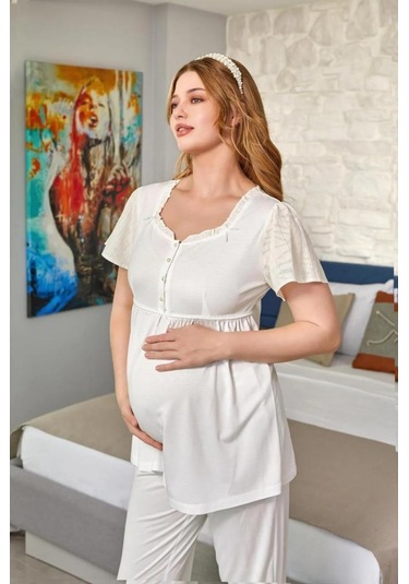 Cossy By Aqua 24647 Ekru Hamile Lohusa Pijama Tk