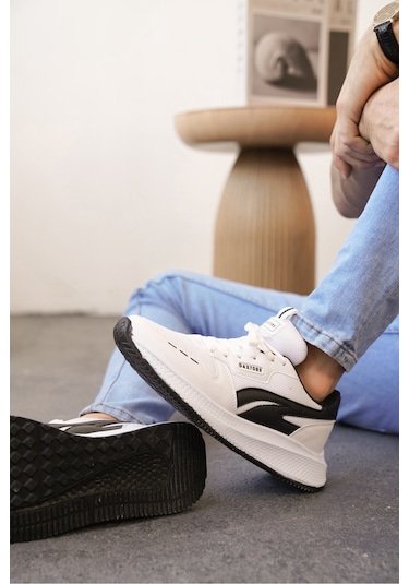 Daxors D0128 Günlük Ortopedik Erkek Sneaker Spor Ayakkabı Beyaz