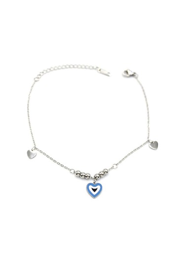 Kalp Halhal - Gümüş Çok Renkli