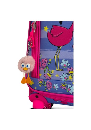 Çocuk Karakterli 4 Tekerlekli Valiz, Eğlenceli Seyahat Arkadaşı - Flamingo Flamingo