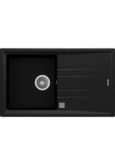 Teka Stone 50 B-TG Tezgahüstü Granit Evye Metallik Siyah