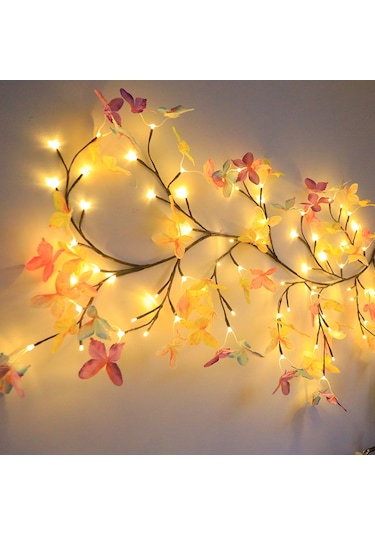 1.8m 96-led Renkli Kelebek Asma Dize Işıklar, 8 Mod Uzaktan Kumandalı Usb İç Mekan Dekoratif Işıklar