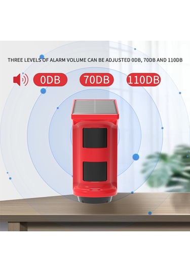 Yifomall Güneş Enerjili Dış Mekan Alarmı, 120db Yüksek Ses, Su Geçirmez, İnsan Algılama, Uzun Kullanim Süresi, Zx-sn50 Kumandasız