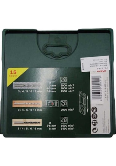 Bosch Mini-X-Line 15 Parça Karışık Matkap Ucu Seti - 2607019675