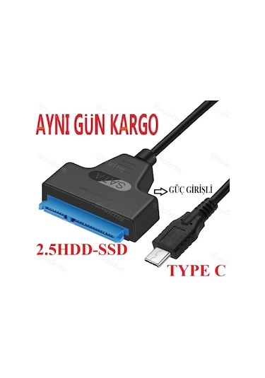 Type-C 3.1 Usb To 2.5 2.5 Inç Sata 4393A Ssd Hdd Hard Disk Dvd Ka
