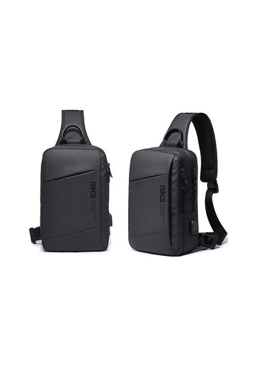 Ebitda Bange Outdoor Usb Şarj Portlu Tek Omuz Çantası Siyah 19x8x30cm 0.57kg Kapasiteli Oxford Bezi Siyah