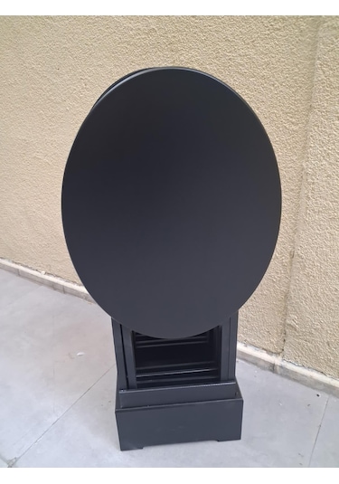 Zigon Çanta Oval 90540 Dörtlü Model Ahşap Mdf Parlak Siyah Lake El Yapımı Siyah