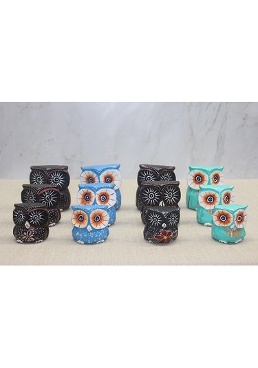 River World Seri E Baykuş Seti 3'lü Ahşap