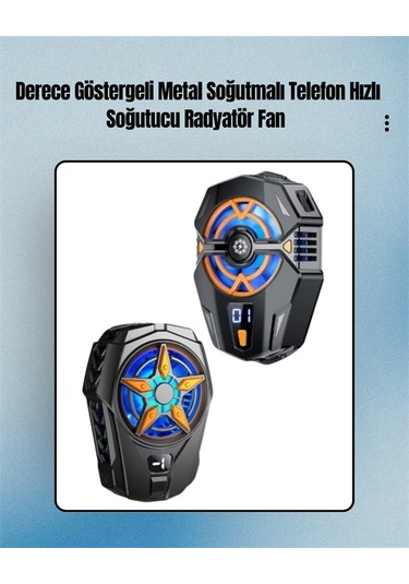 Cep Telefonu Radyatörü - Type-c, 2 Vitesli, Sessiz Soğutma Fanı