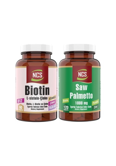 Ncs Saw Palmetto 120 Tablet + Ncs Biotin 60 Tablet