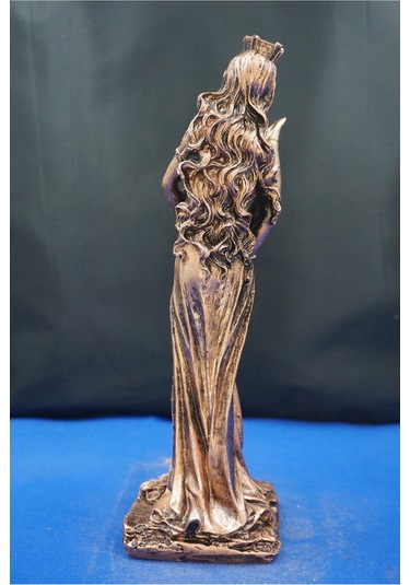 Fortuna Bereket Tanrıçası Heykeli - 28 Cm Mitolojik Biblo Hediyelik Eşya Ev Dekor Bakır