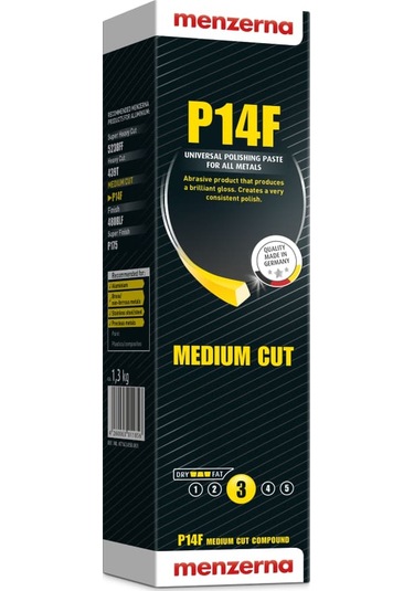 Menzerna P14f Orta Kesici Katı Cila Beyaz Alüminyum Pirinç Paslan