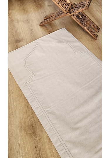 Seccade Naturel Düz Ham Keten Yumuşak Iç Dolgulu 70x115 Sade Ç2 Bej