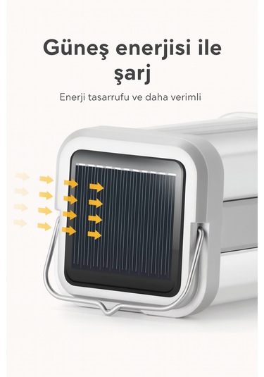 Süper Güçlü Güneş Enerjisi Ile Şarj Olabilen Solar Lamba