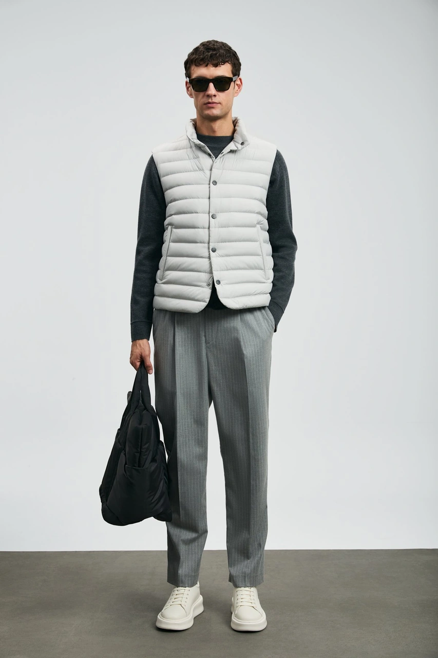 Lufian Erkek Soon Kaz Tüyü Yelek 112130027 Taş Taş