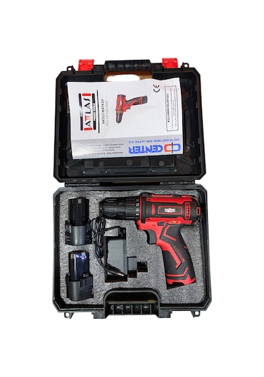Attlas ECO CDD-202C Kutulu 2 x 2.0AH 12V 28NM Tork Akülü Vidalama Matkap