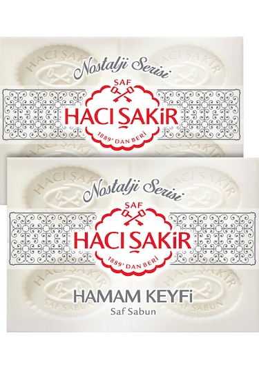 Hacı Şakir Hamam Keyfi Saf Geleneksel Beyaz Sabun 4 x 200 G 2'li