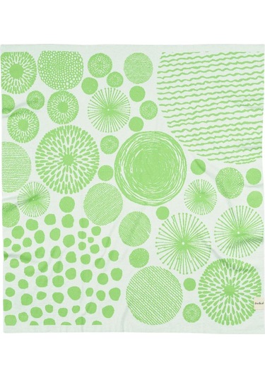 Organik Triko Bebek Örtüsü, Halkalar 80x90 , Yeşil