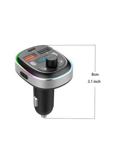 Xuweiwei T81 Araba Kablosuz Müzik Çalar Araç Fm Verici Alıcı Kablosuz Eller Serbest Telefon Sistemi Mp3 Çalar Şarj Cihazı