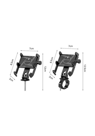 Pazly Dayanıklı Johorse Cep Telefonu Tutucu, Motosiklet/gidon Bağlı, Siyah Gövde, 5-10 Cm Genişlik, Su Paslanmaz Çok Renkli