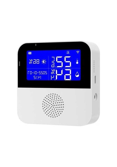 Ganzhoushop Wi-fi Nem Ve Sıcaklık Ölçer Mekan İç Higrometre App Kontrollü Ambition Alarmı Hg - Akıllı Ev