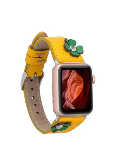 Clover Apple Watch İnce Deri Kordon