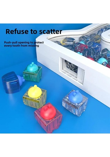 Moveevo Küçük Çocuk Diş Kutusu - Unutulmaz Anılar İçin Sağlam Saklama Kutusu, Bebek Dişlerini Koruyarak Dekoratif Bir Süs Eseri Tavşan Desenli - Mavi